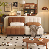 Upholstered convertible sleeper sofa bed and accent chair for versatile seating and sleeping